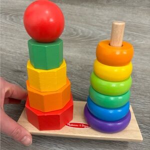 melissa and doug stacking block sets sorting shapes educational baby toddler